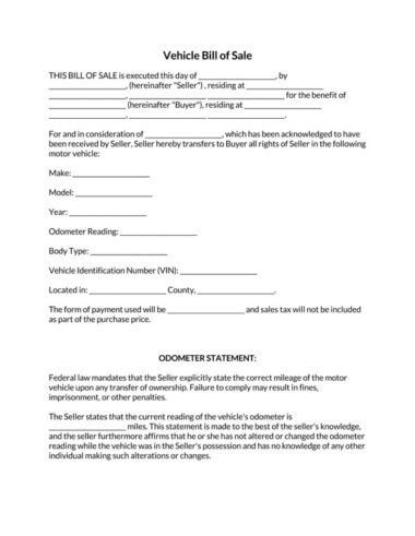 Free Indiana Bill of Sale | Form 44237 (PDF)