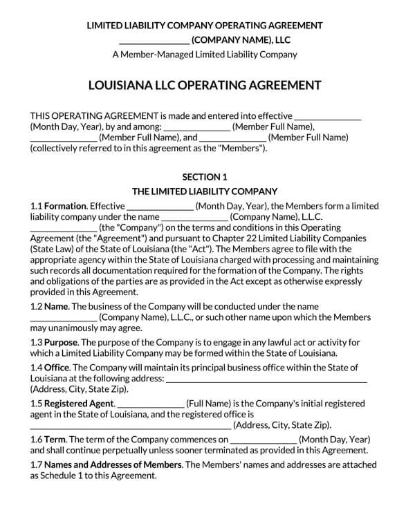 Louisiana-Multi-Member-LLC-Operating-Agreement-Template_
