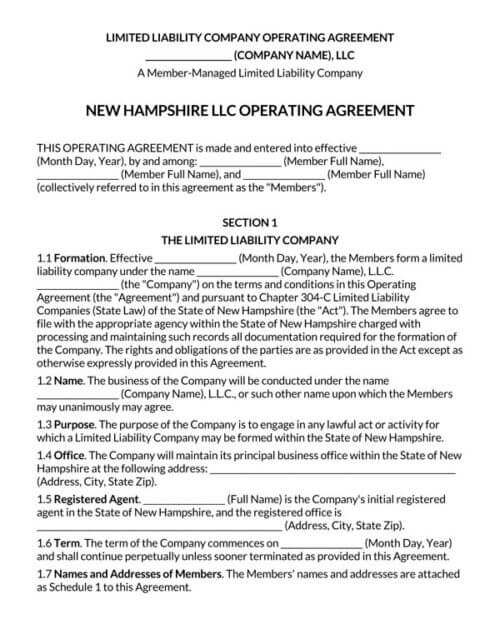 Multi Member LLC Operating Agreement