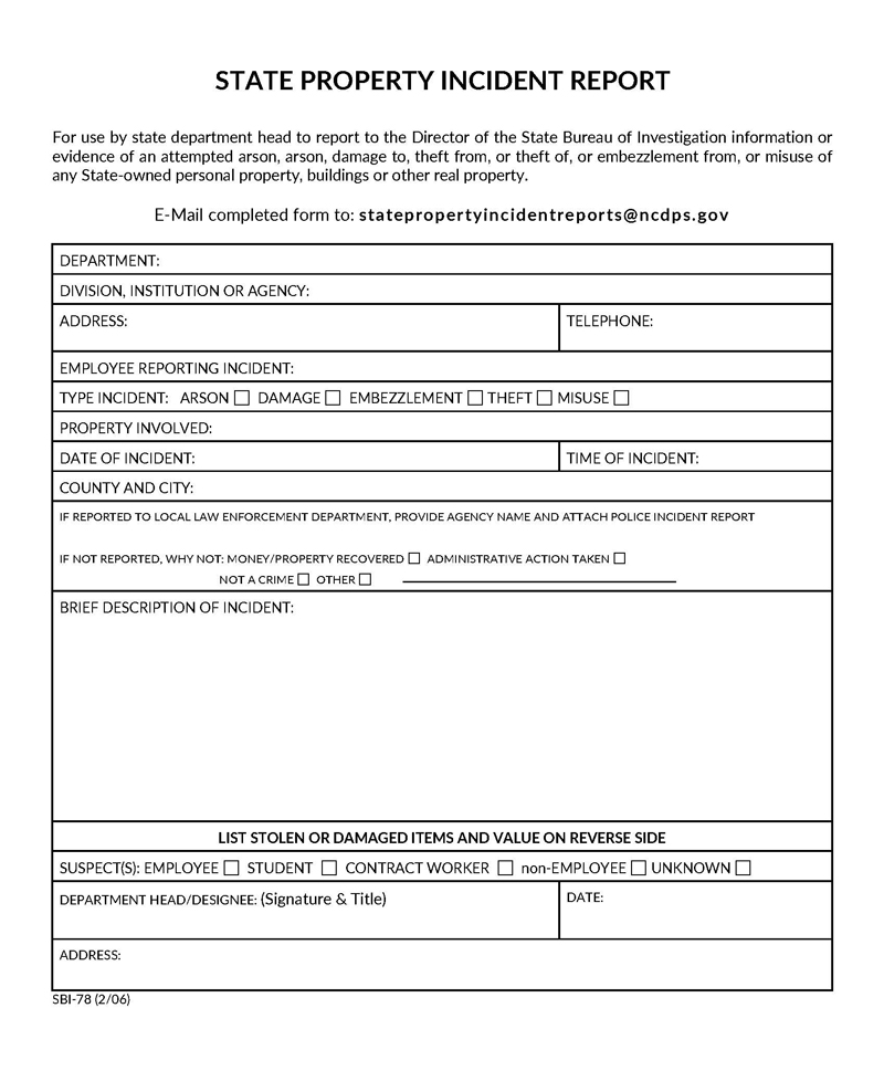  free incident report template doc