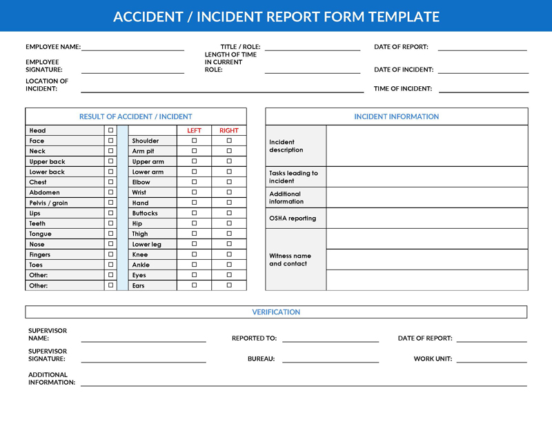 Editable police report template for customization