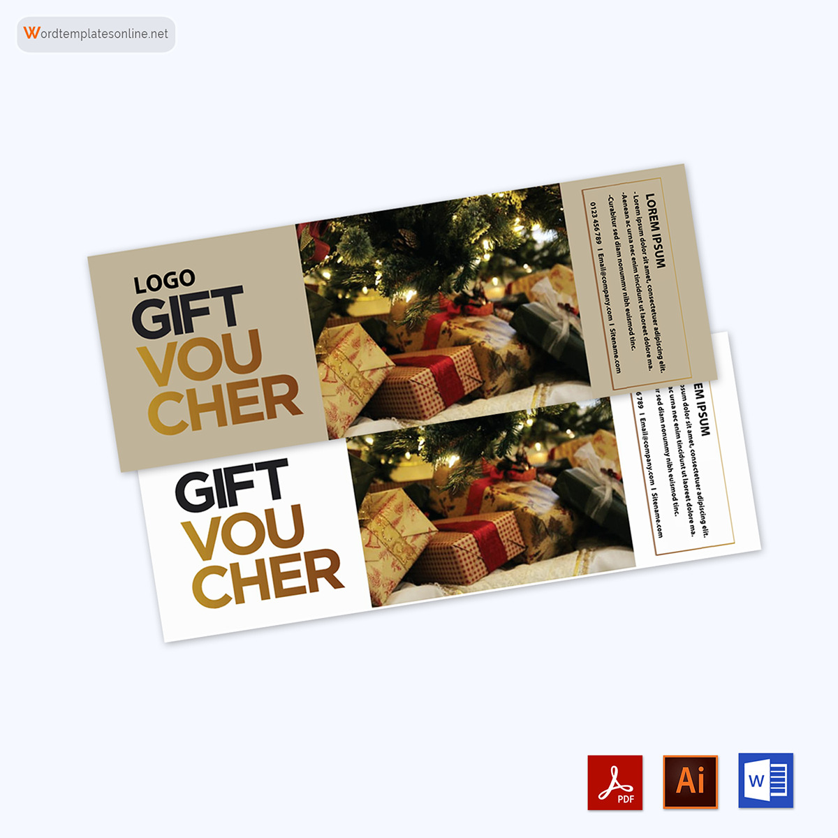 Holiday Voucher Template Word