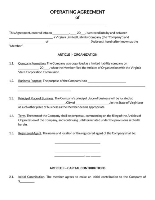 Virginia-LLC-Operating-Agreement-Template
