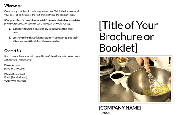 Free Downloadable Booklet Template
