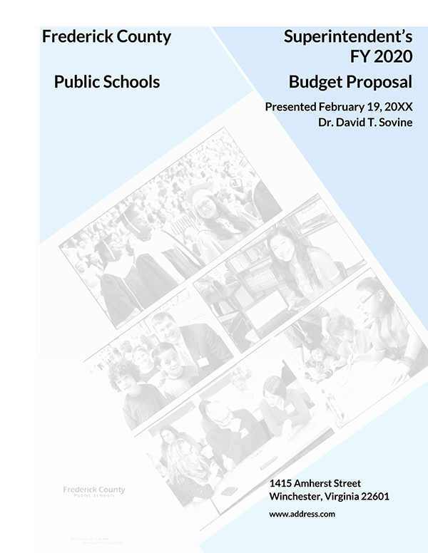 Budget Proposal Sample Template