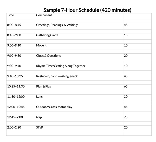 cute hourly schedule template 27
