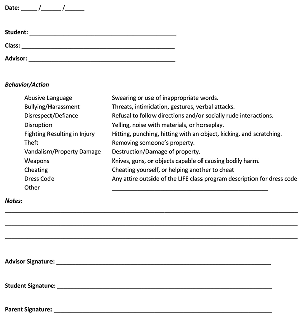 Professional Editable Notice of Disciplinary Action Form 09 for Pdf Format