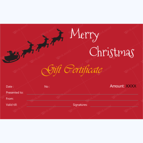 Free Gift Certificate Template Printable