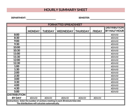 36 Free Hourly Schedule Templates for Excel &amp; Word