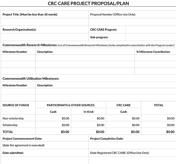 Project Proposal Template - Sample Format