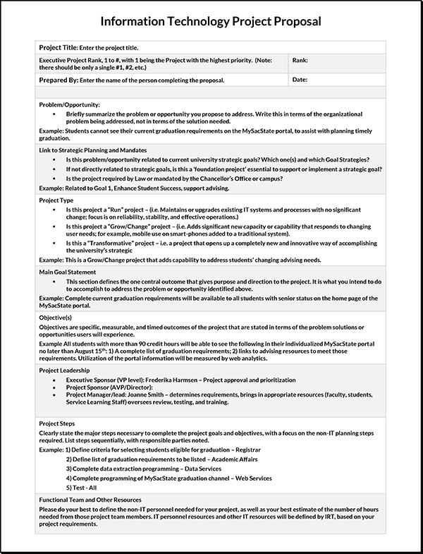 Project Proposal Template - Free Editable Version