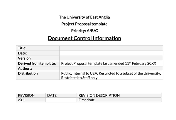 Project Proposal Template - Customizable Form