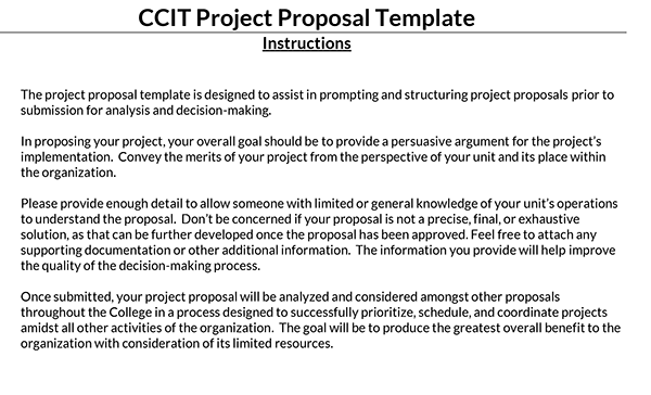 Project Proposal Template - Word Document