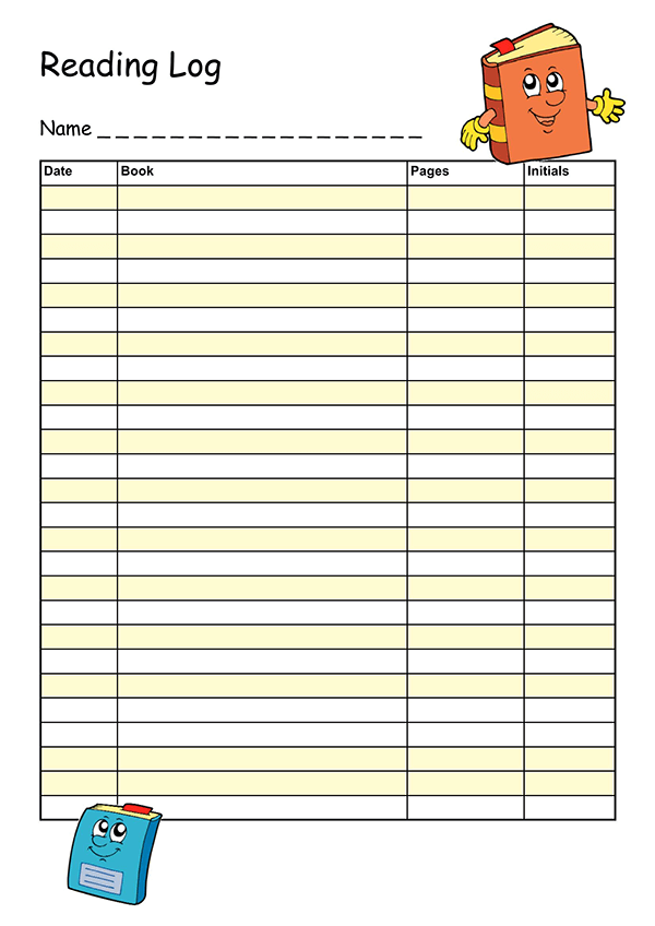 Free Reading Log Template Form
