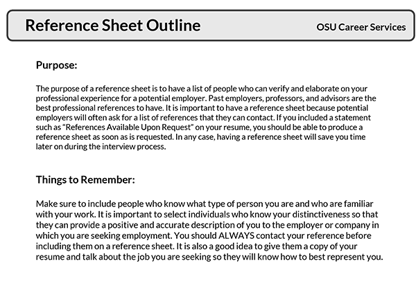 reference page for resume 23