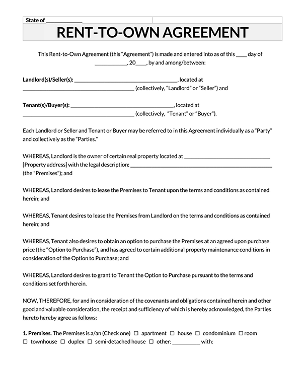rent-to own agreement - pdf