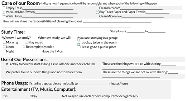 Free Editable Roommate Agreement Template 30 as Word Document