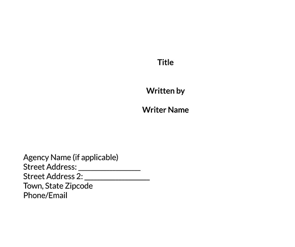 Editable Screenplay & Script Writing Template 12 for Word