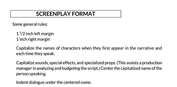 Editable Screenplay & Script Writing Template 28 for Word