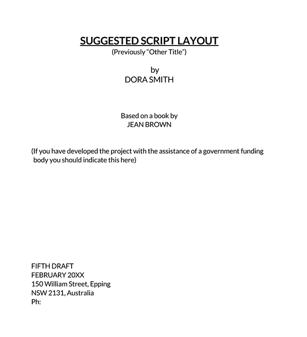 Free Screenplay & Script Writing Template 30 for Word