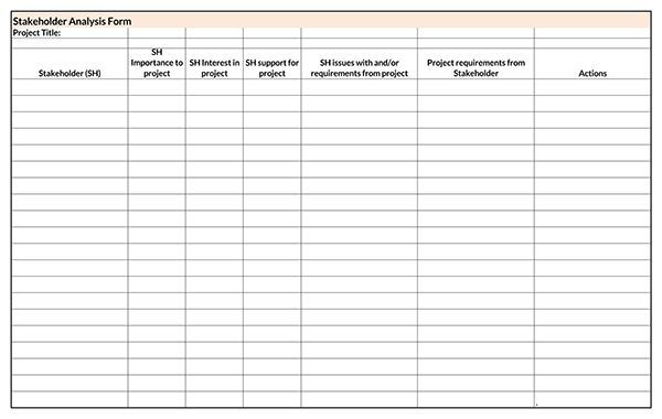 Excel Stakeholder Analysis Template 04