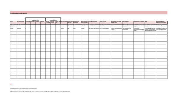 Excel Stakeholder Analysis Template 09