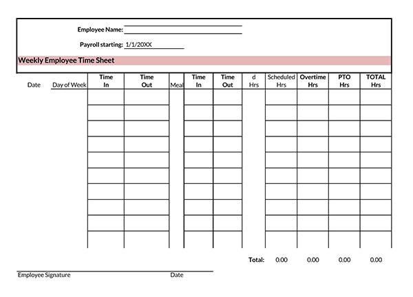 Free Excel Timesheet Template with Example