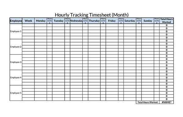 Customizable Excel Hourly Schedule Template 04