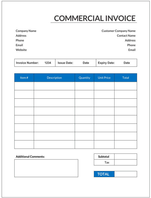 Free Contractor Invoice Template 02