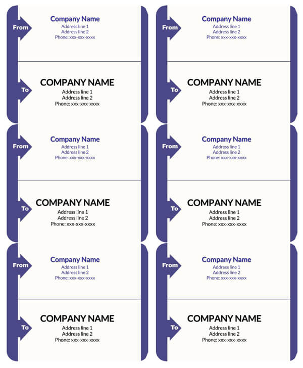 Printable Shipping Label Template - Free Sample and Editable