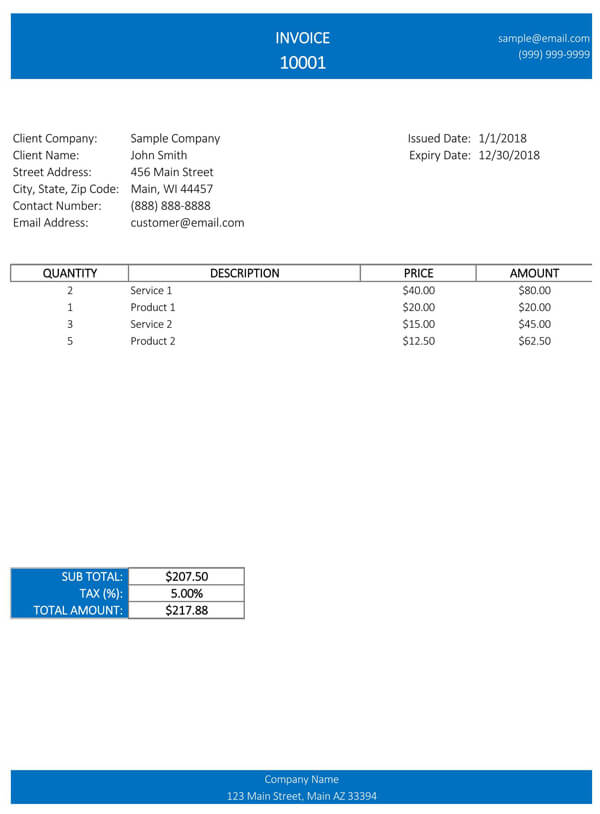 Free Contractor Invoice Template 11