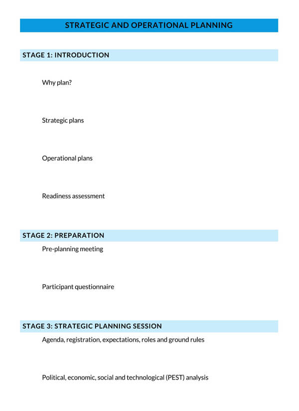 strategic plan template for nonprofits