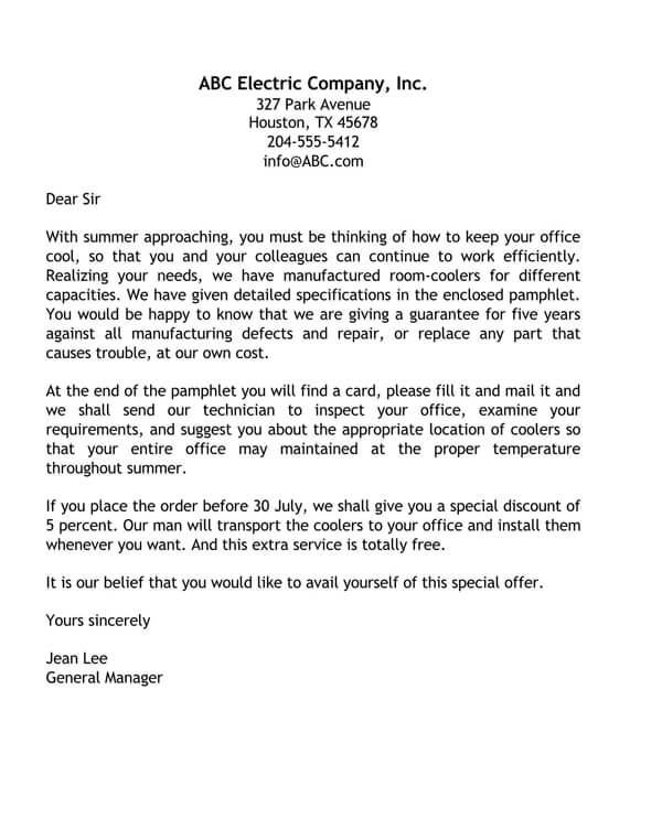persuasive sales letter example