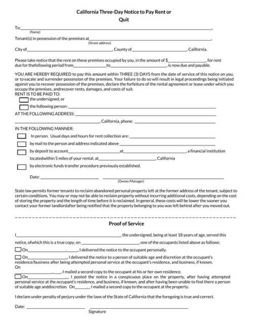 California-3-Day-Notice-to-Quit-Nonpayment-of-Rent-Form_