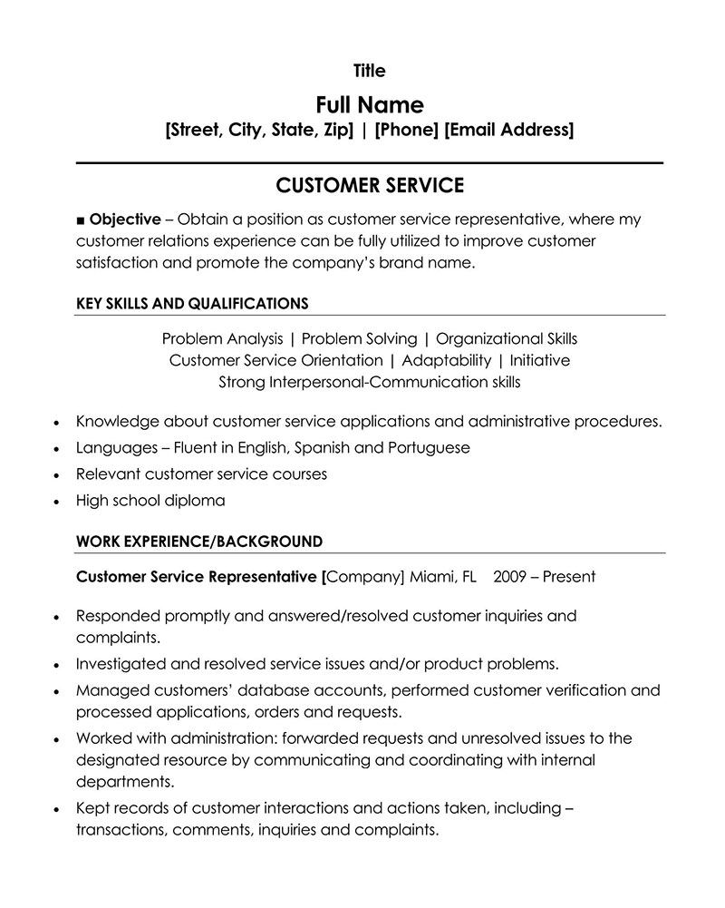 remote customer service resume examples