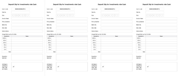 Printable Deposit Slip Form - Free Sample