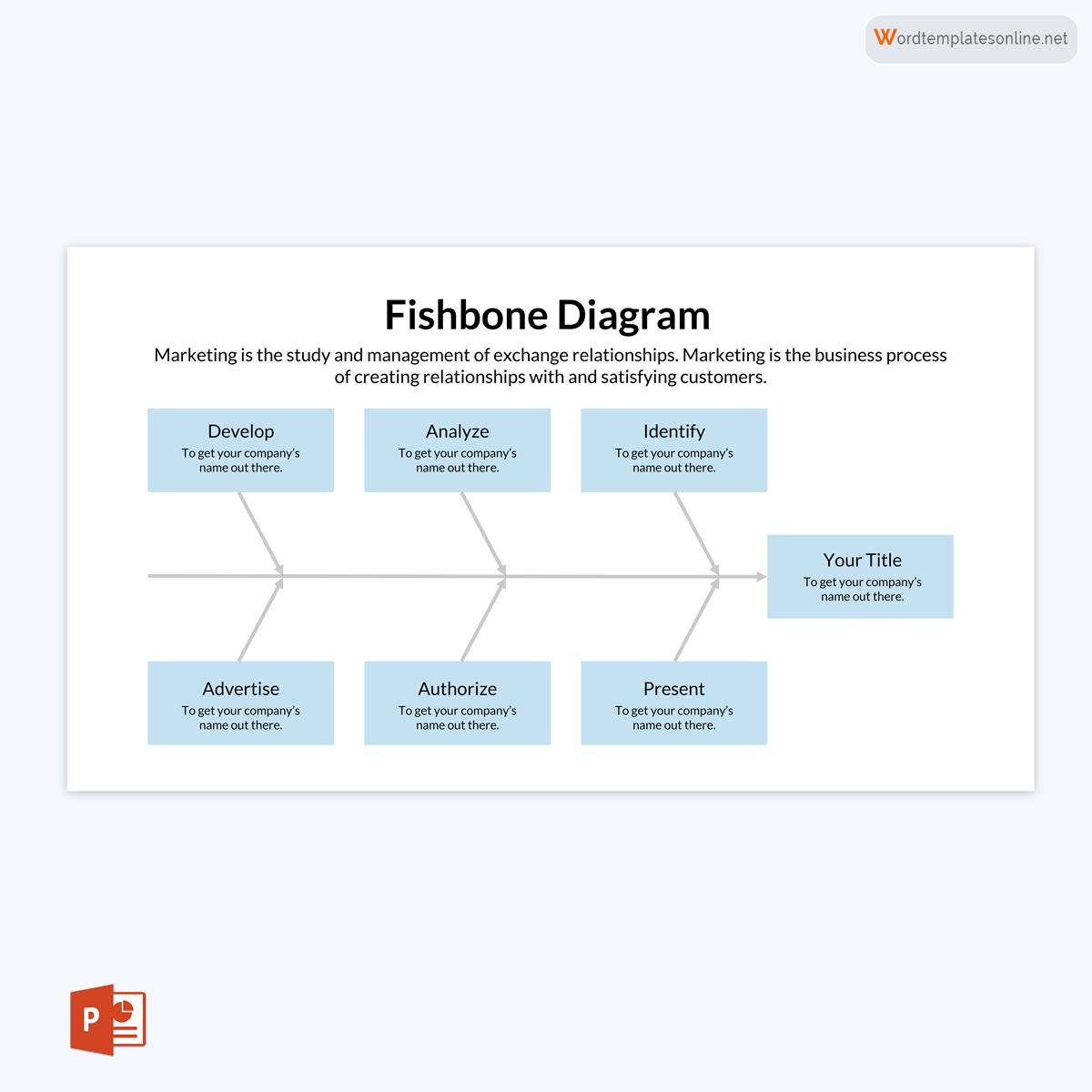 fishbone diagram template editable