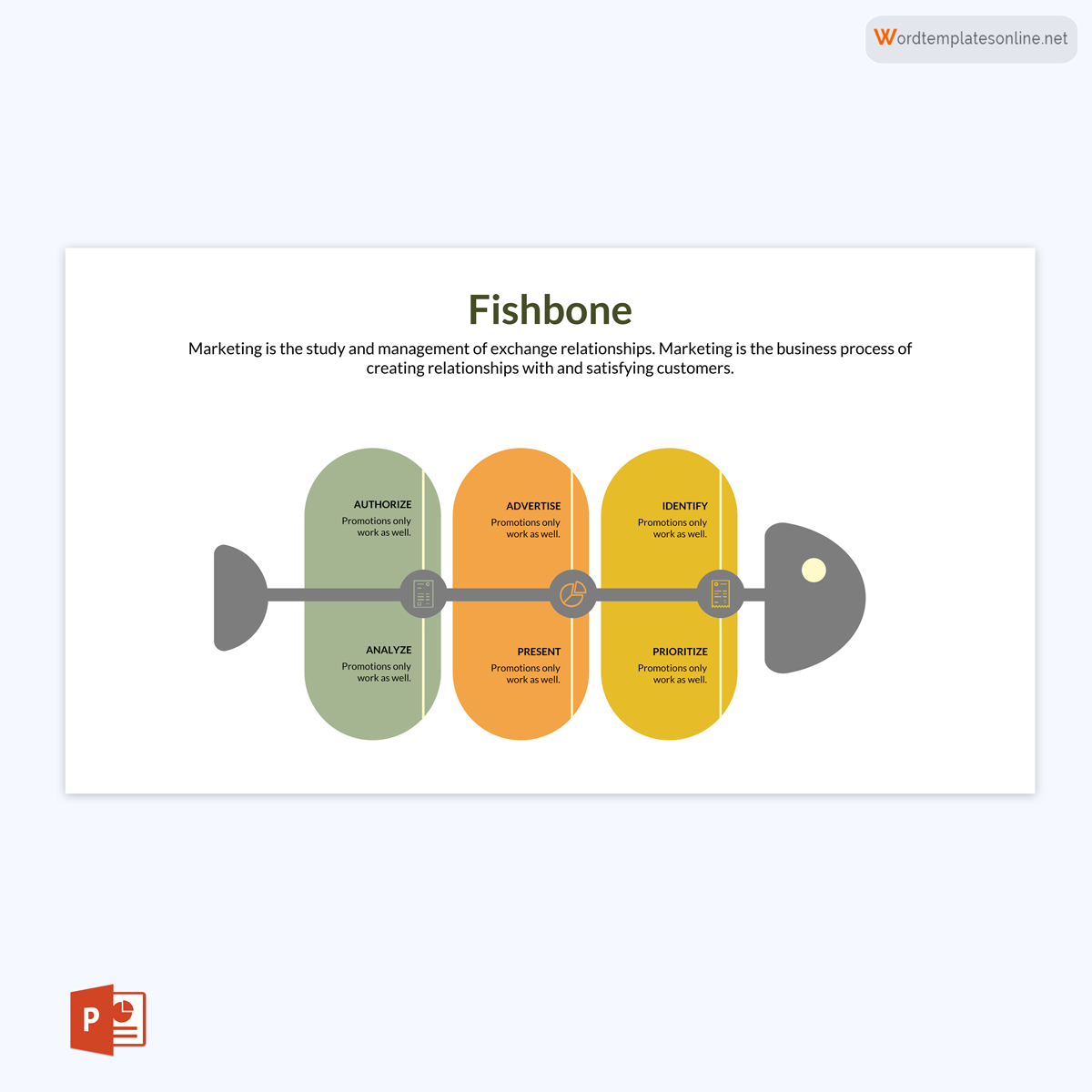 Printable Fishbone Diagram Template PPT