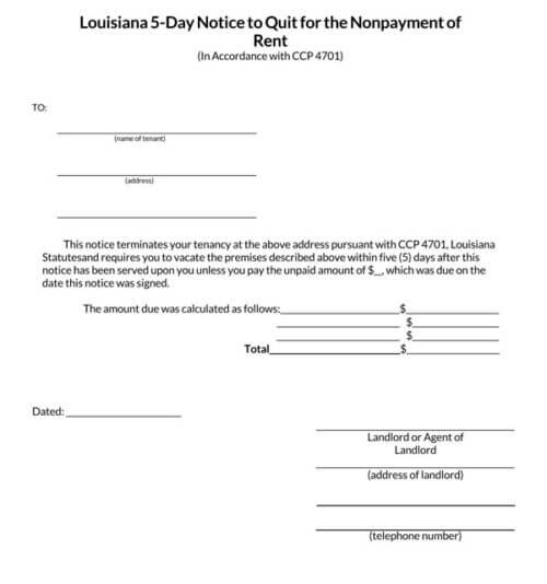 Louisiana-5-Day-Notice-to-Quit-Nonpayment-Rent_