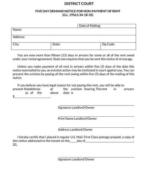 Rhode-Island-5-Day-Notice-to-Quit-Nonpayment-Form_