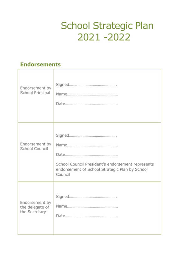 Free Downloadable School Strategic Plan Template as Word Document