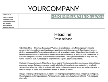 32 Free Press Release Templates Writing Guide Tips