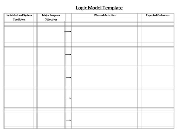 logic model template excel 11