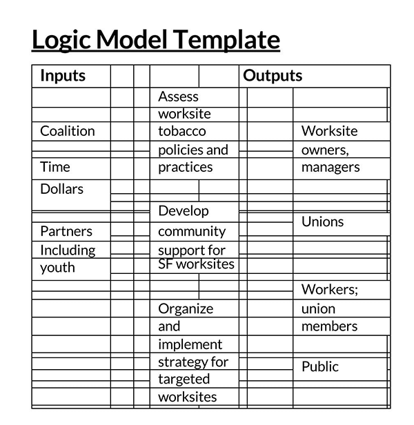 logic model template powerpoint free 25