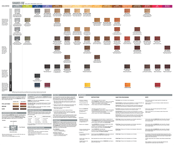 Redken Shades EQ Color Chart - Editable and Printable