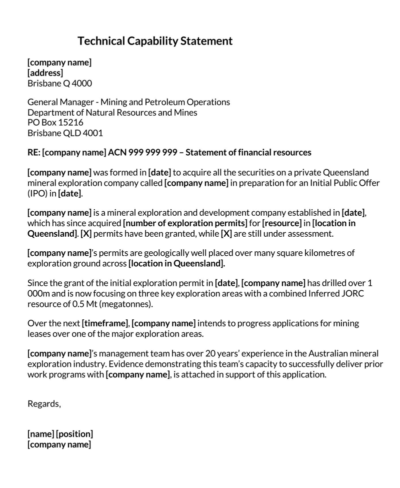 Professional capability statement template 03- word document