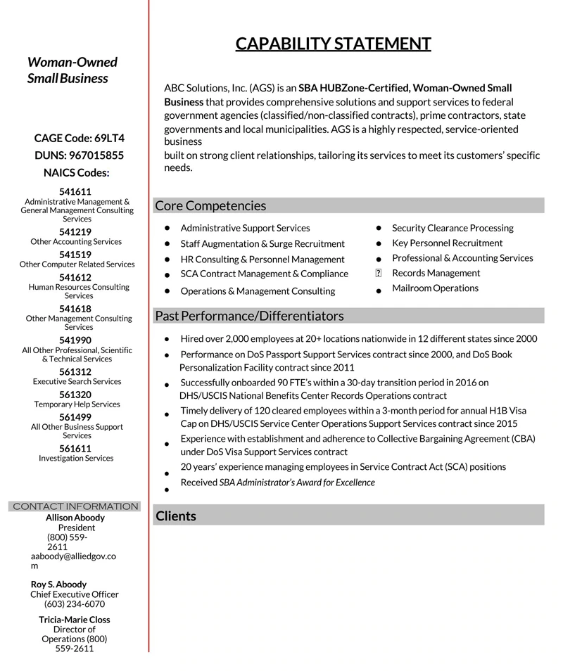 33+ Free Capability Statement Templates | Guide & Tips