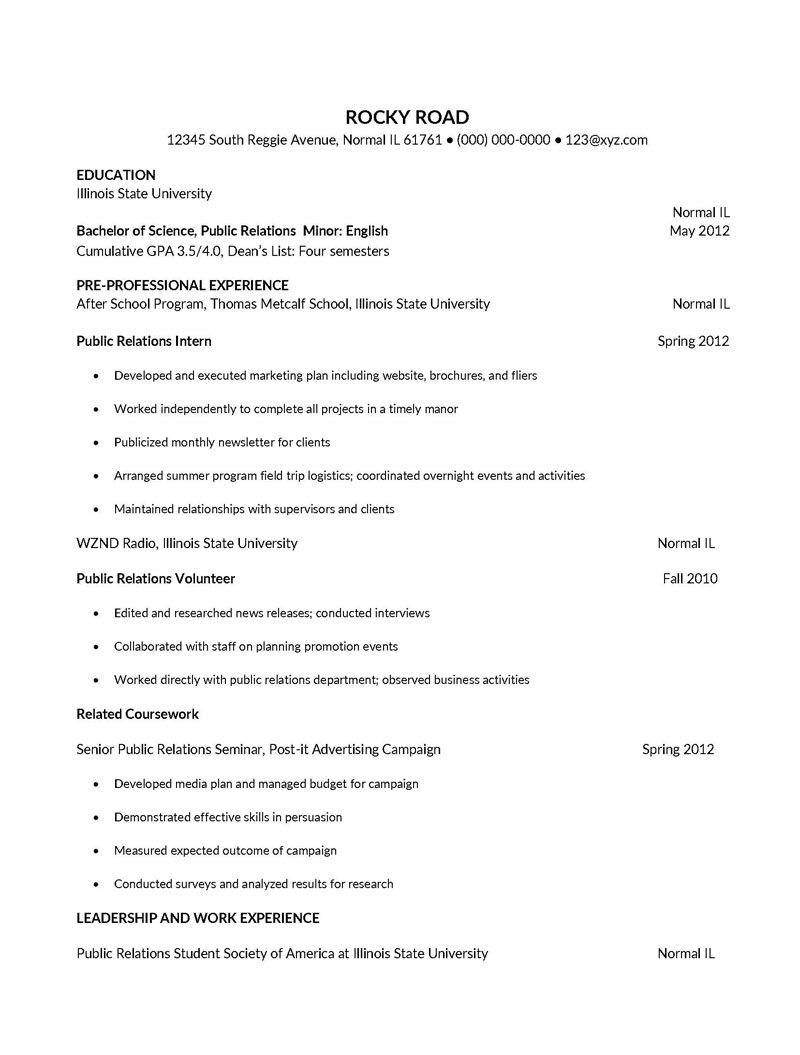 Best Downloadable Student College Resume Template 33 for Word File