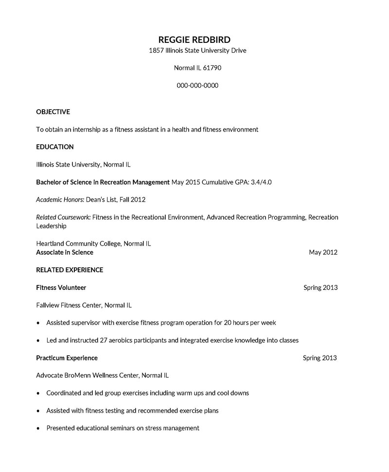 Great Printable Student College Resume Template 03 in Word Format