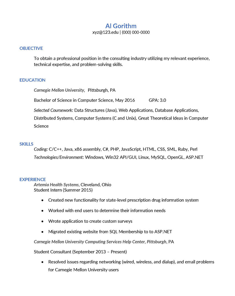 Free Editable Student College Resume Template 11 as Word File